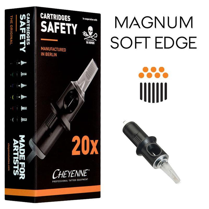 Cheyenne Safety Cartridges - Soft Edge Magnum - Maple Tattoo Supply