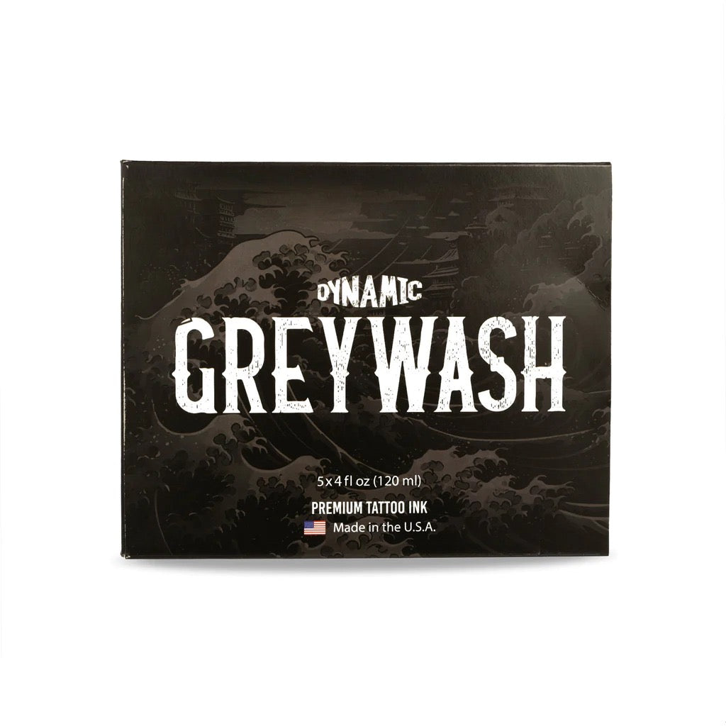 Dynamic Greywash Tattoo Ink - 4 oz. Bottle Set (Now including: 4oz Mixing Solution)