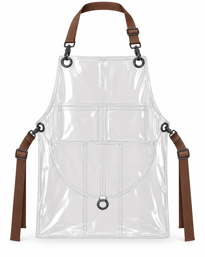 Disposable Tattoo Apron – Waterproof Clear Vinyl, 100% Polyester