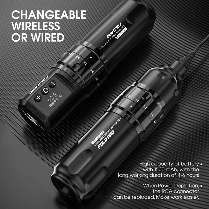 Dragonhawk Mast Fold Pro Adjustable Wireless Tattoo Machine Kit