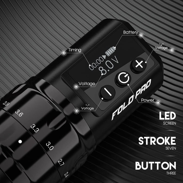Dragonhawk Mast Fold Pro Adjustable Wireless Tattoo Machine Kit