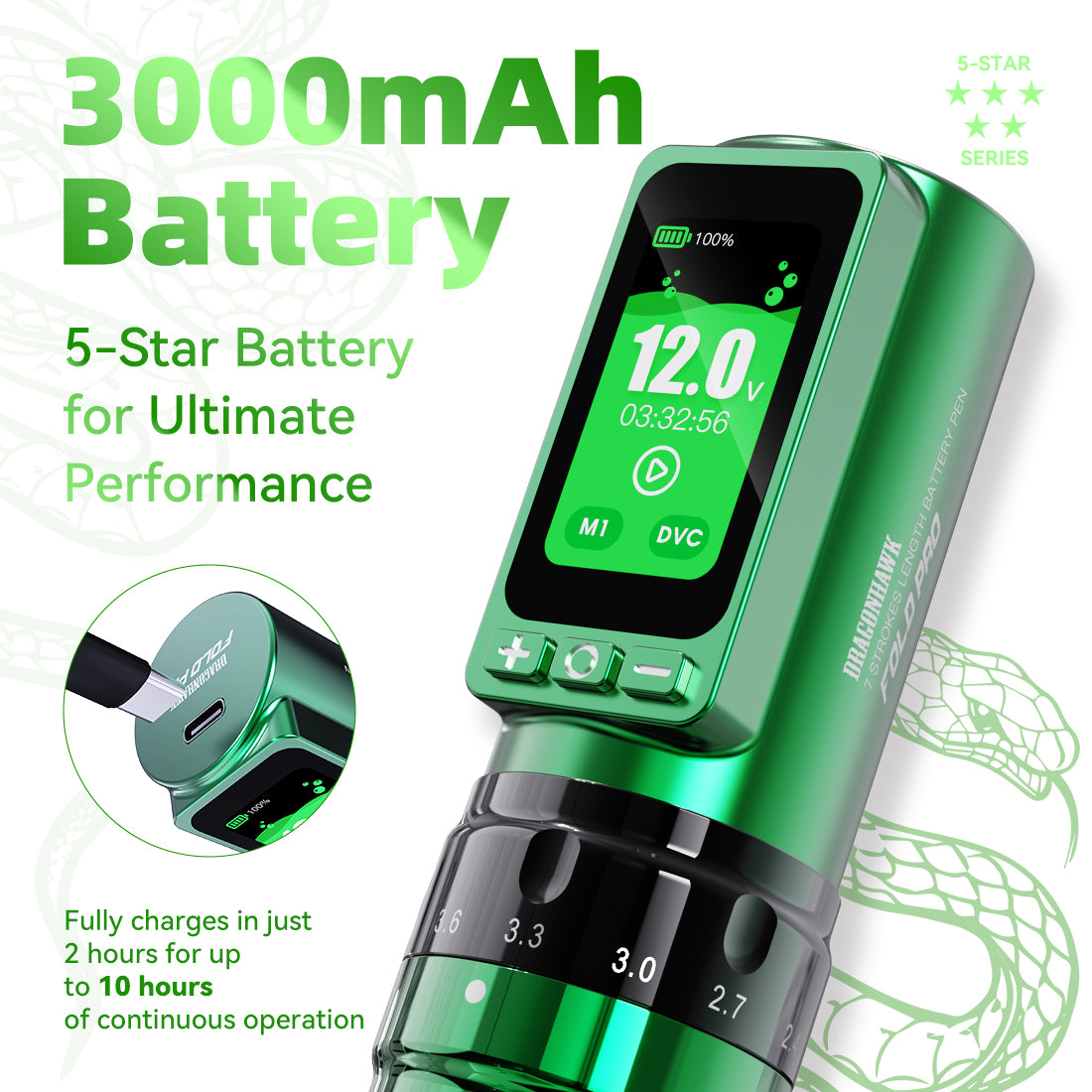 Year of Snake Edition Fold Pro タトゥーマシン 🐍🔥 【Fold Pro Year of the Snake · Snake Edition Tattoo