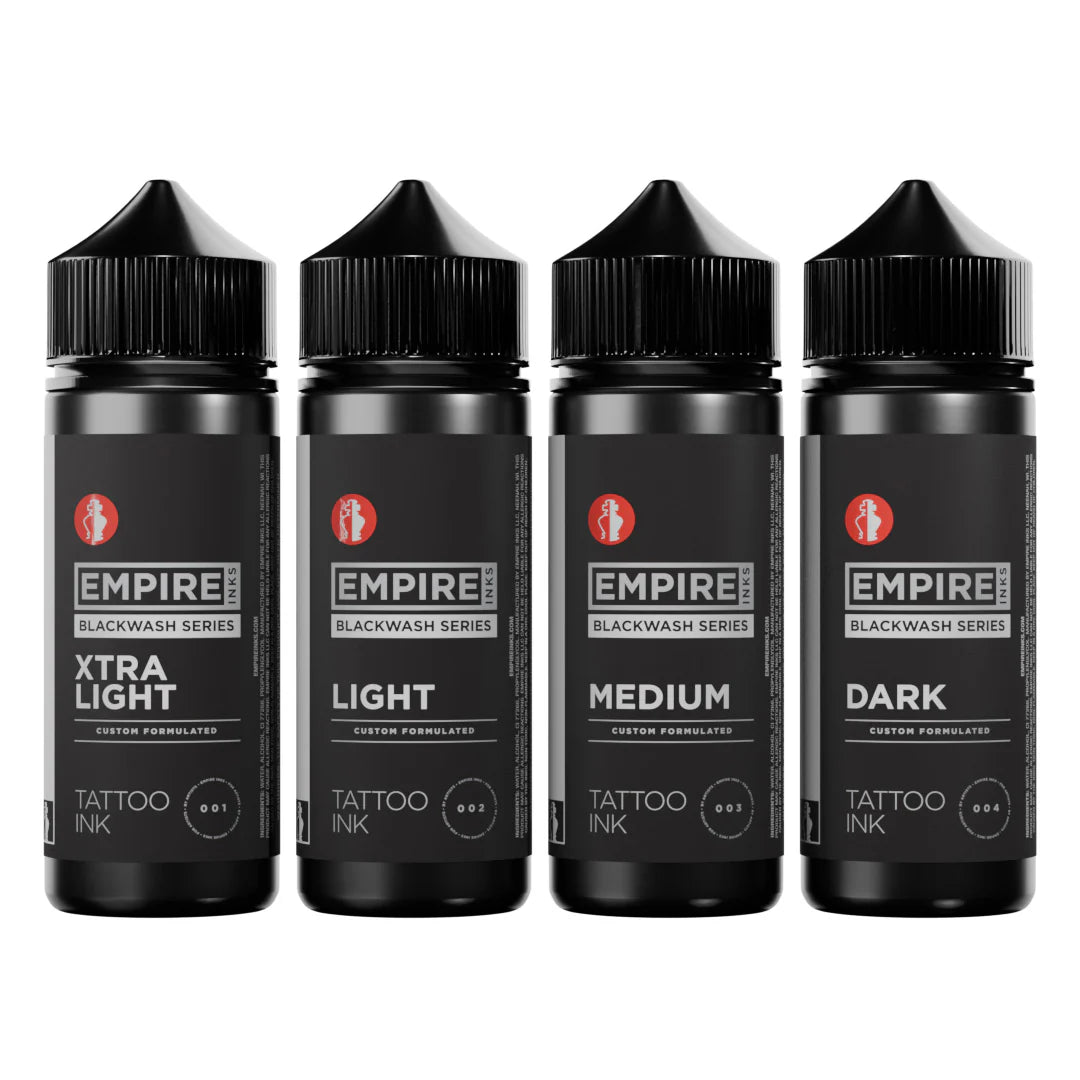 Empire Inks Blackwash Series Set | Pre-Mixed Graywash Tattoo Ink ...