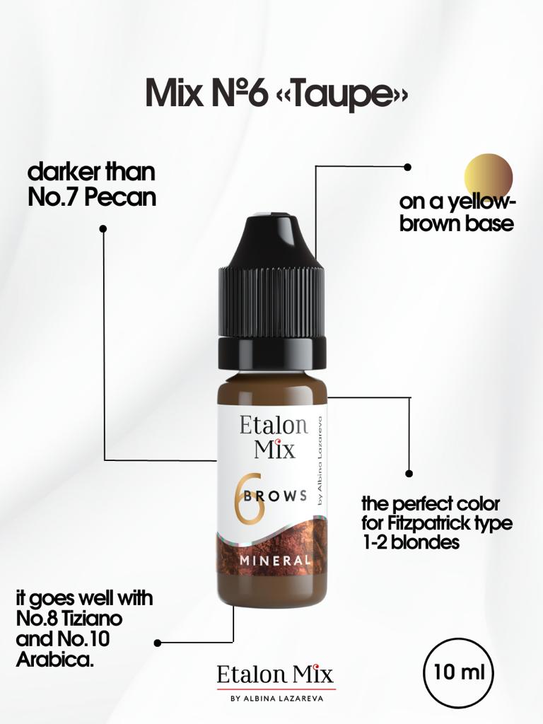 Etalon Mix For Eyebrows #6 Taupe Mineral Line (Non organic) PMU Permanent makeup