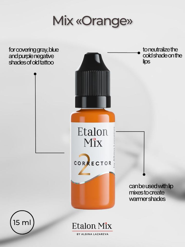 etalon mix orange corrector N2 pmu permanent makeup ink