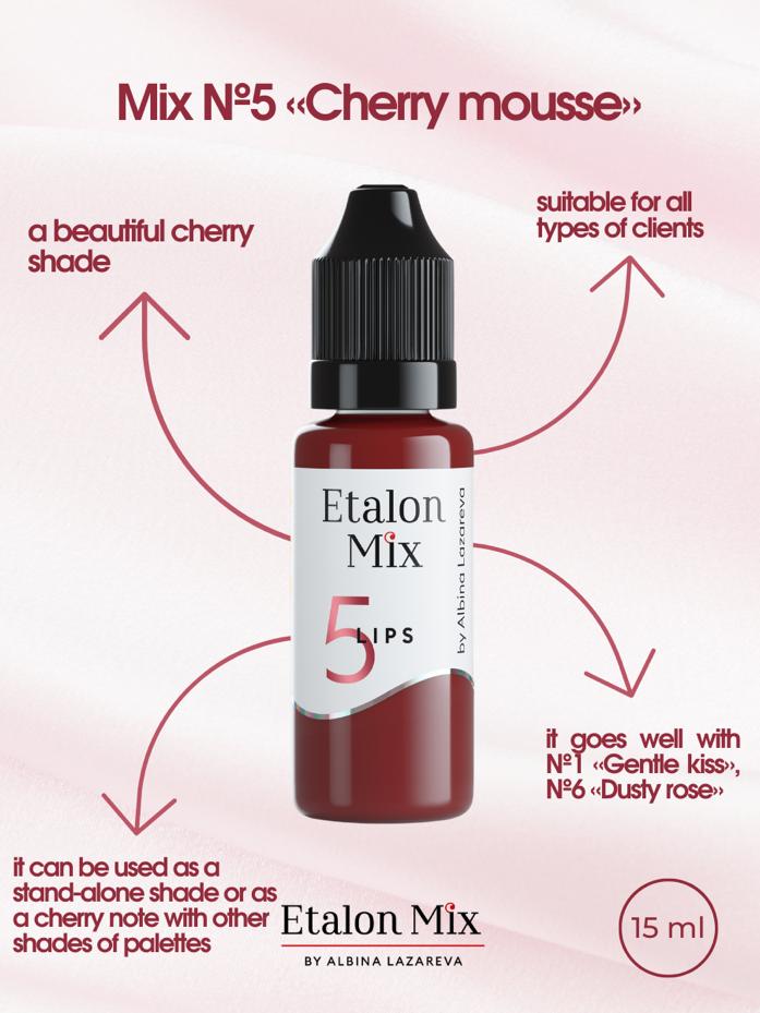 Etalon Mix For Lips #5 Cherry Mousse PMU Permanent Makeup ink