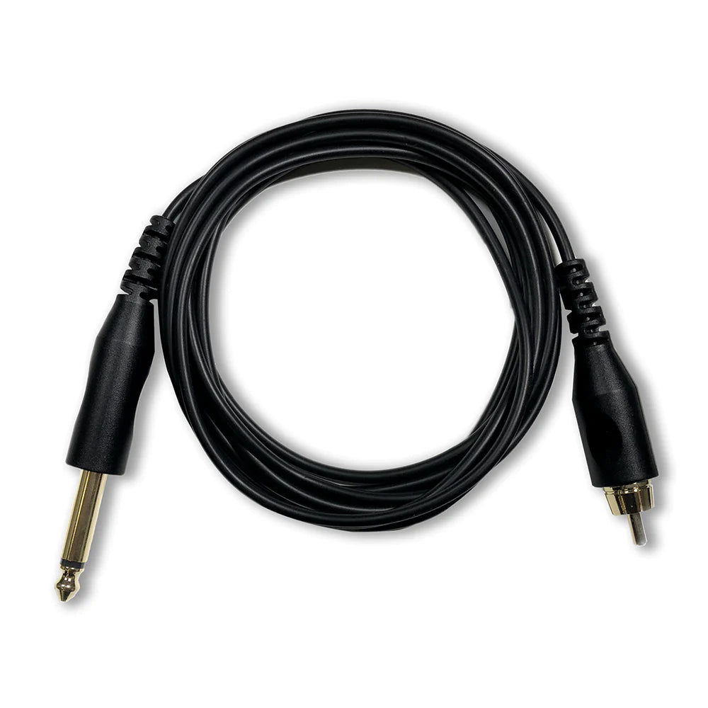 A Darklab Straight RCA Air Cord.  Cord features a 6-foot length, gold-plated terminals, and a tensile RCA terminal.