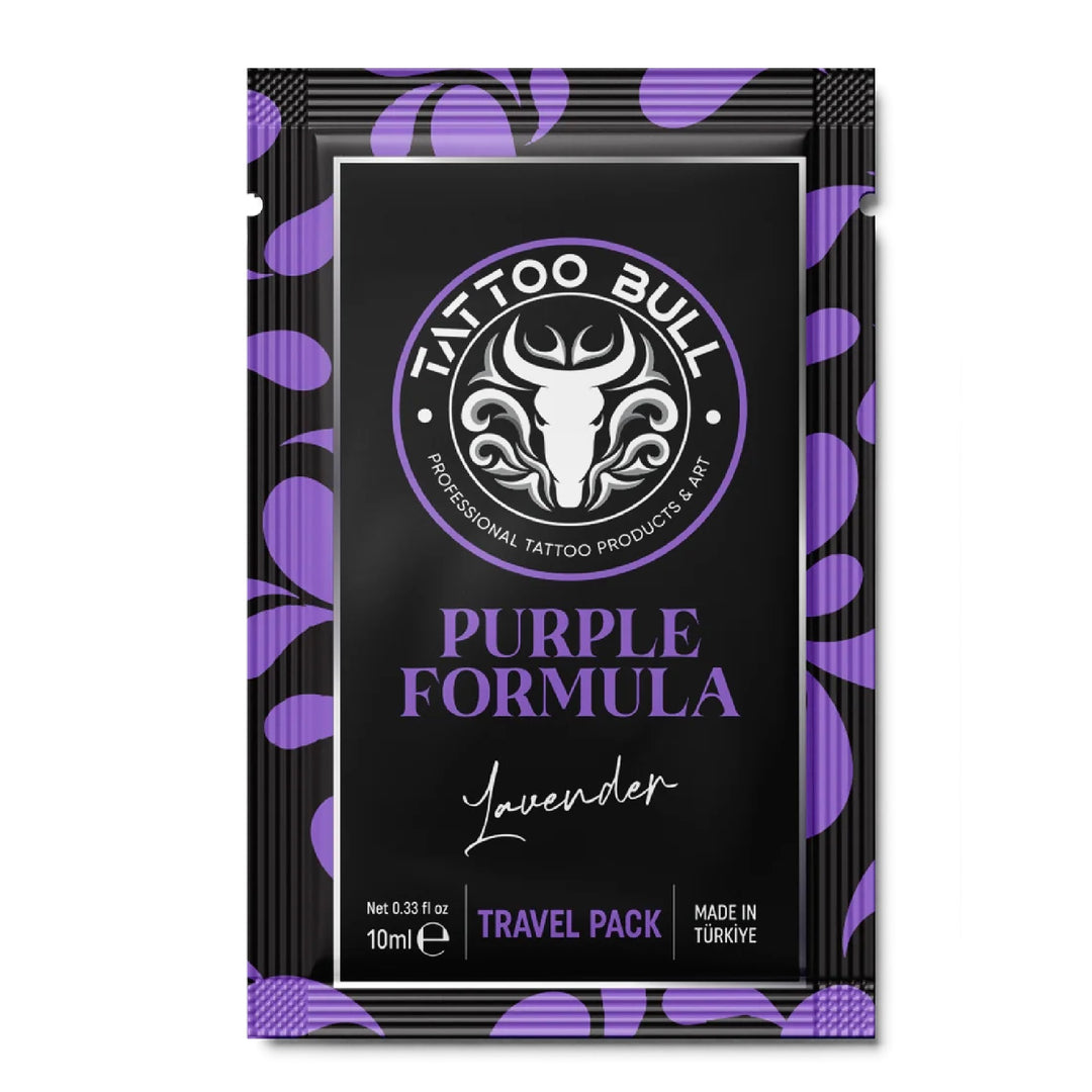 Image of Bull Purple Formula Tattoo Ointment and Aftercare Sachette from Maple Tattoo Supply - a high-quality ointment in a sachette designed to soothe and protect new tattoos with a specialized purple formula.