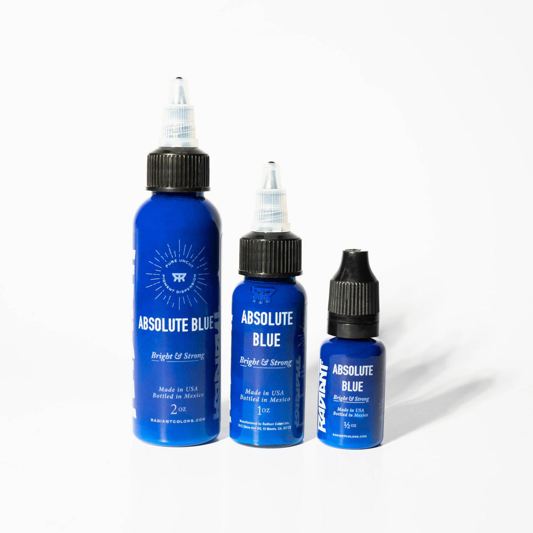 Radiant Absolute Blue Tattoo Ink 1oz bottle
