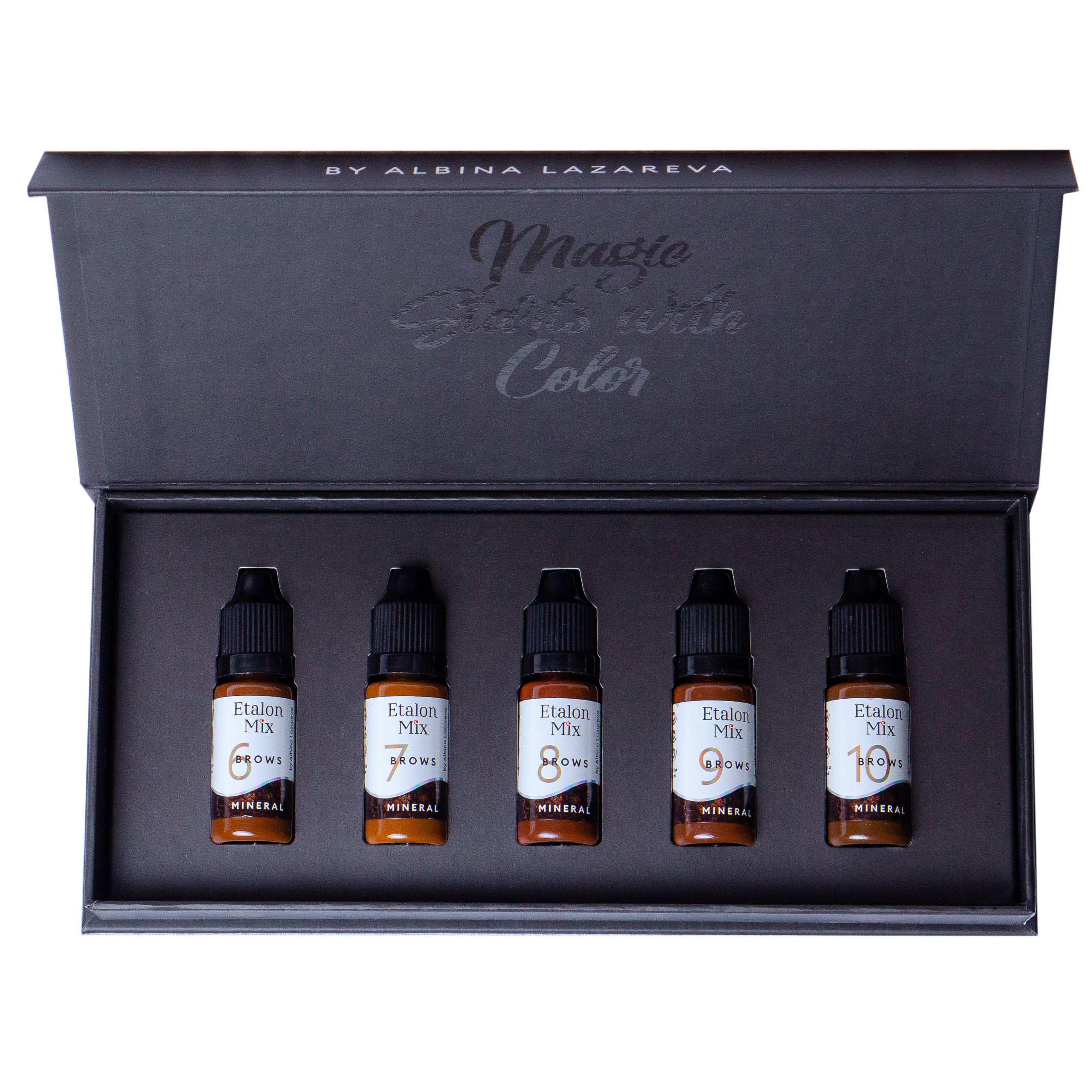 Etalon Mix アイブロウピグメントセット Etalon Mix Eyebrows set of 5 Mineral Line Pigment (Non organic