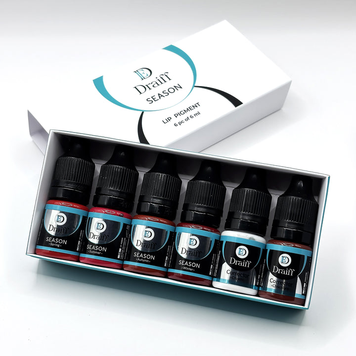 Draiff Season Lip Pigments Set - Permanent Makeup Pigments