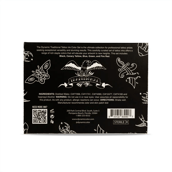 Dynamic Traditional Color Tattoo Ink Set