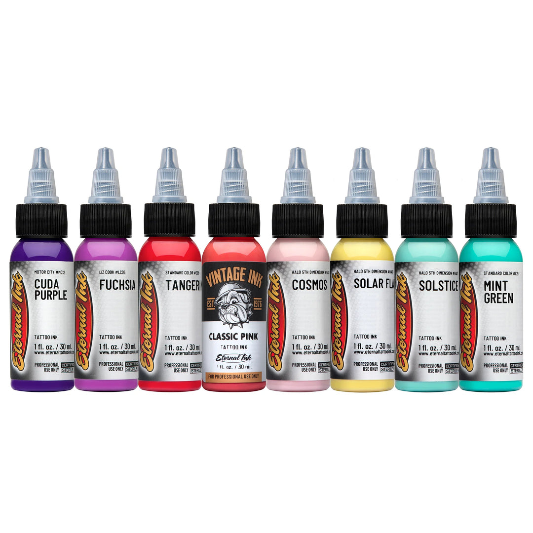 Eternal Ink Russell Van Schaick Set 8 Colour 1oz - Maple Tattoo Supply