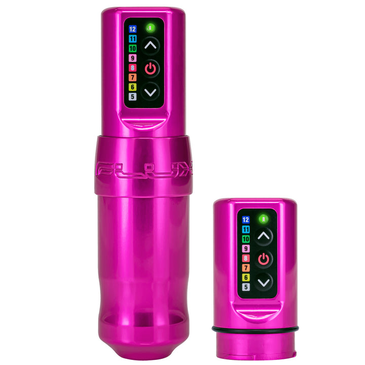 FK Irons Spektra Flux Bubblegum with 2 PowerBolt Wireless Tattoo Machine