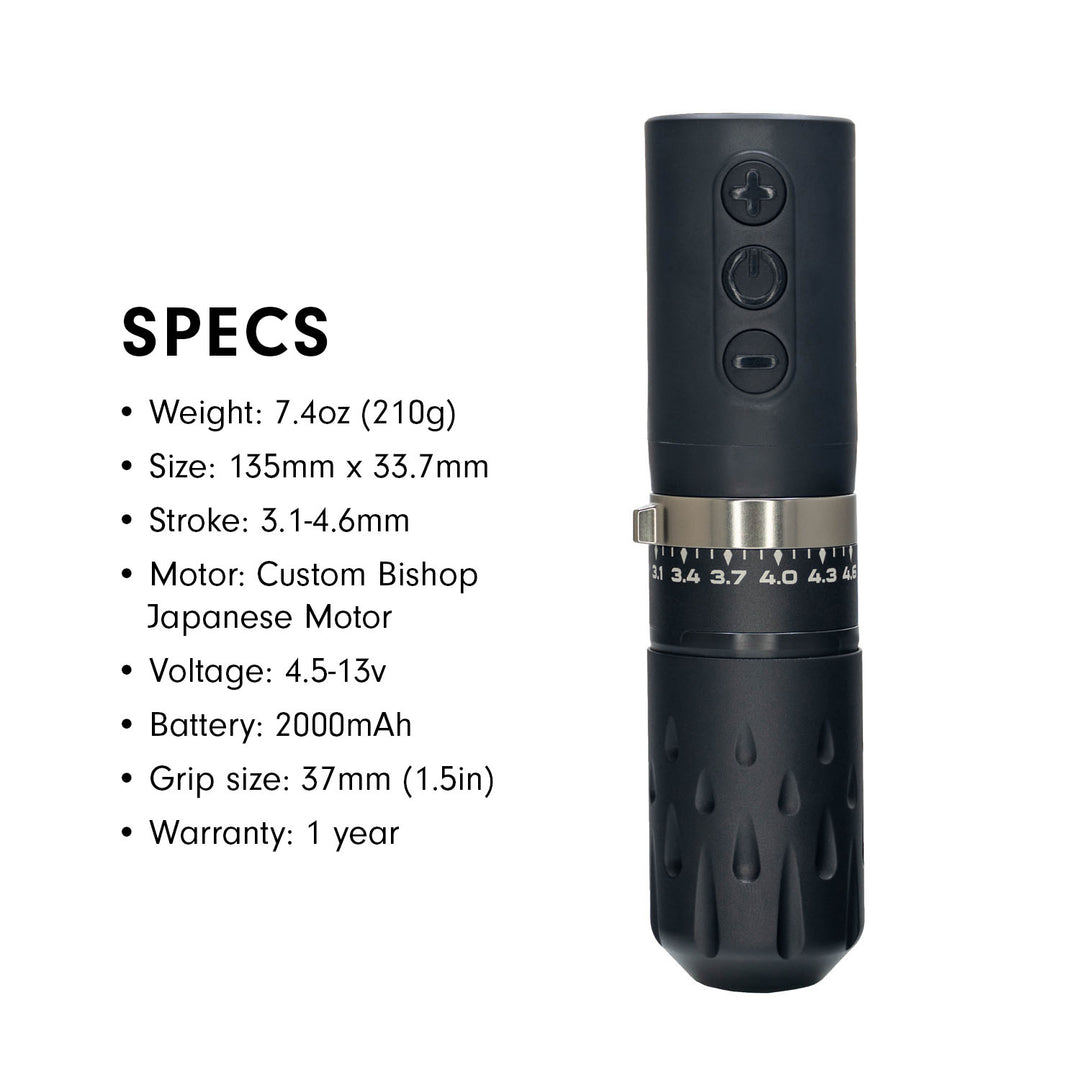 Pre Order Prime Adjustable Stroke Wireless Tattoo Machine Pen