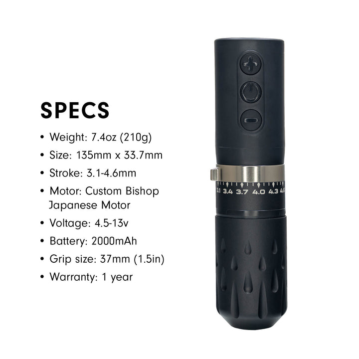 Pre Order Prime Adjustable Stroke Wireless Tattoo Machine Pen