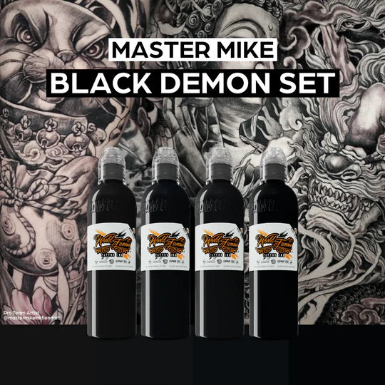 World Famous 4 Bottles Master Mike Black Demon Shading Set