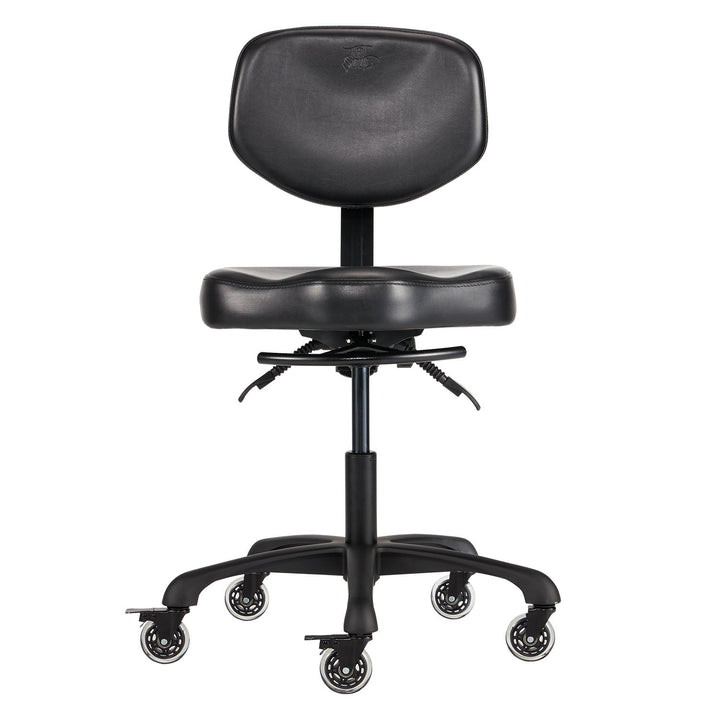 TATSoul Oros Artist Chair Black - Front View Rollerblade Wheels