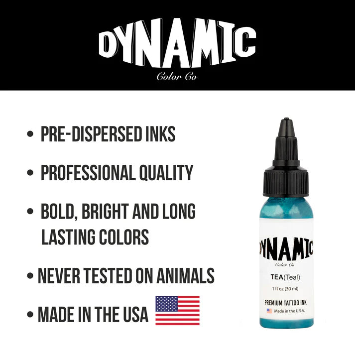 Dynamic Ink Tea Teal Dynamic Teal Tattoo Ink | Deep Teal Pigment | Maple Tattoo Supply