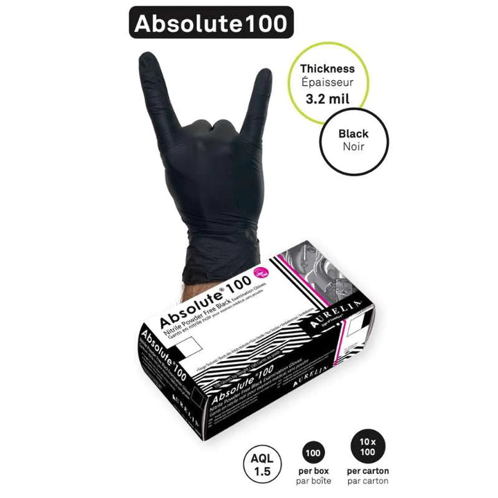 Gants d'examen Aurelia Absolute Nitrile Noir