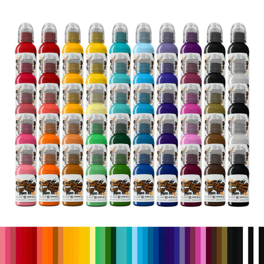 World Famous Tattoo Ink 12 Color Primary Set 2