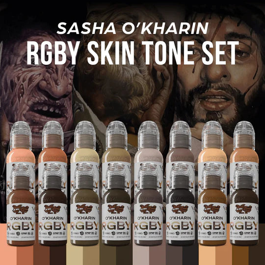 World Famous 16 Color Sasha O'Kharin RGBY Skin Tone Set