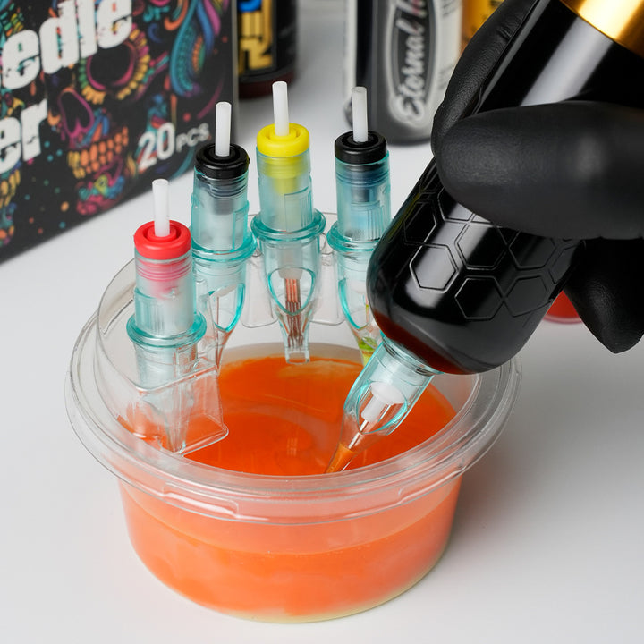 Disposable Tattoo Ink Tray with Holder