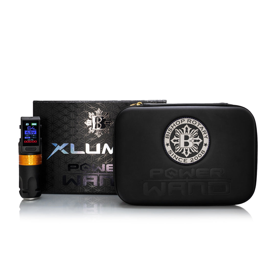 Bishop XLumen wireless tattoo machine in Packer configuration with built-in grip light