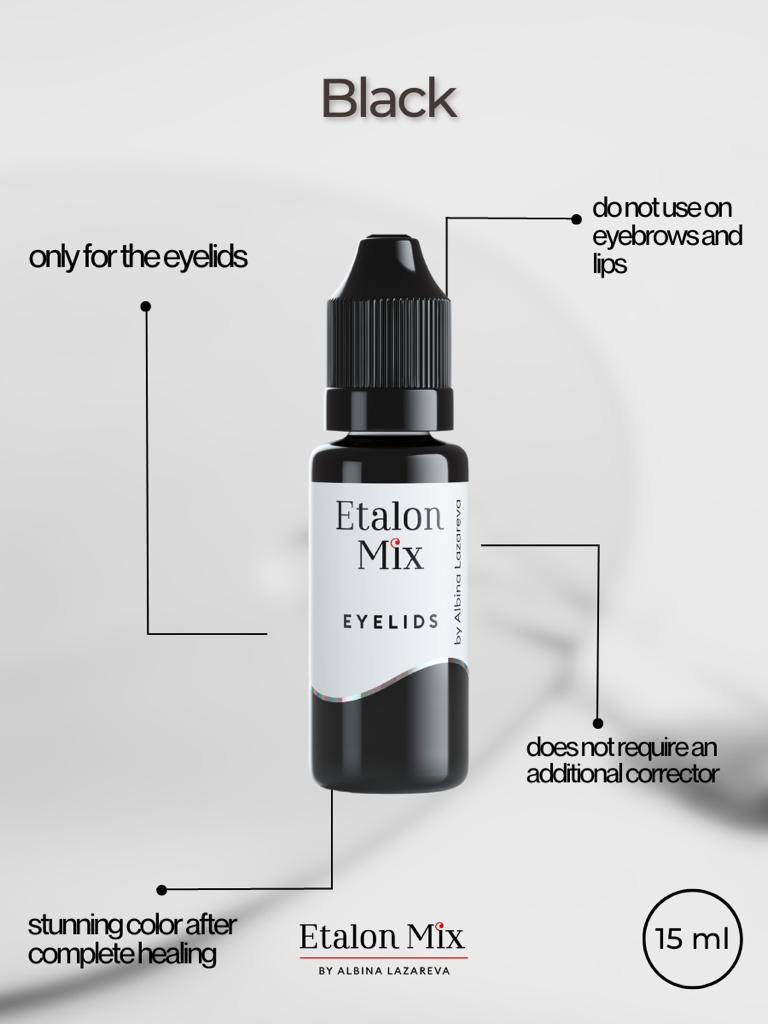 etalon mix eyelids black eyeliner pmu permanent makeup ink