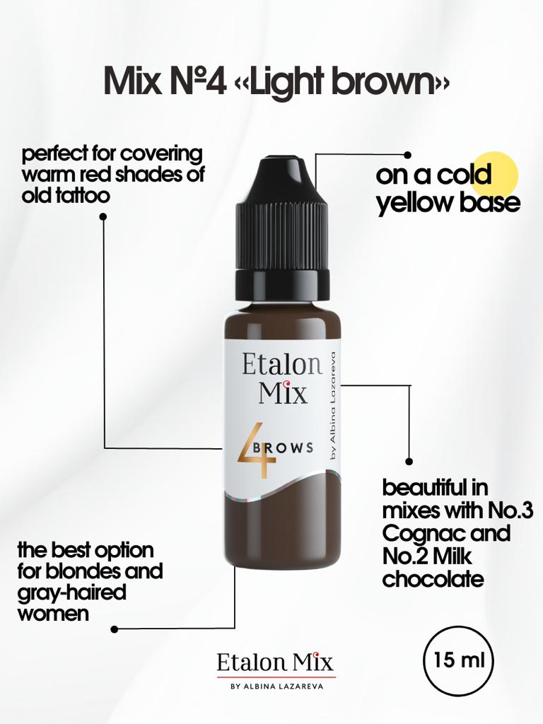 Etalon Mix For Eyebrows #4 Light Brown PMU Permanent makeup ink