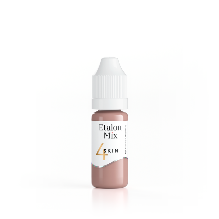 SKIN #4  - pink-beige base; - red cool tone; - suitable for working with the skin of the eyelids (camouflage of circles under the eyes, scars after blepharoplasty).