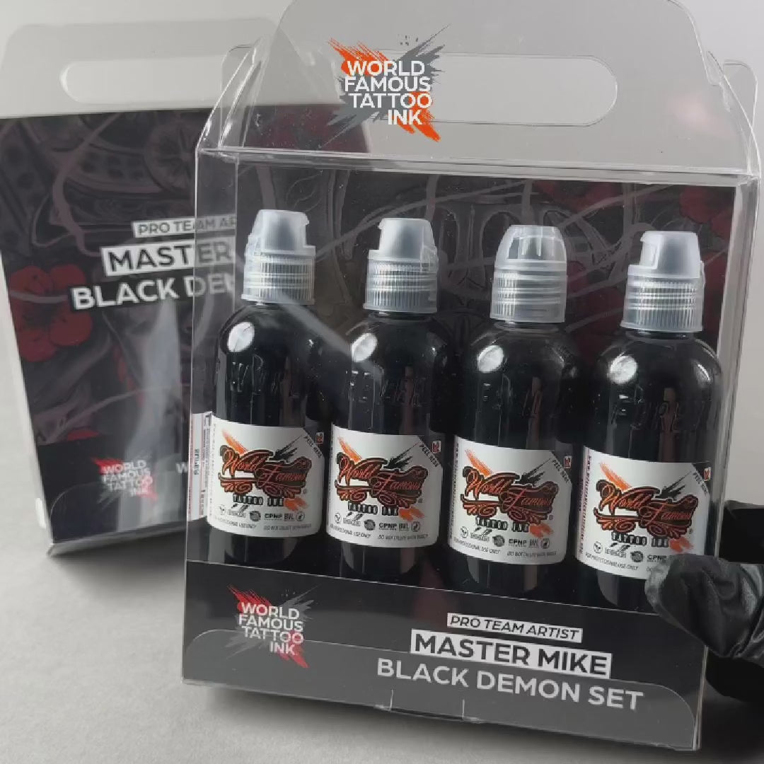 World Famous 4 Bottles Master Mike Black Demon Shading Set