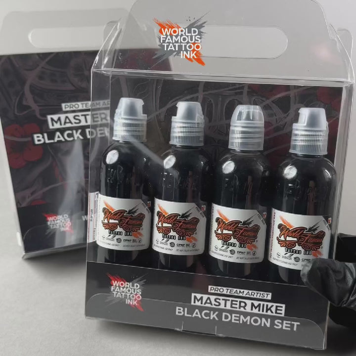 World Famous 4 Bottles Master Mike Black Demon Shading Set