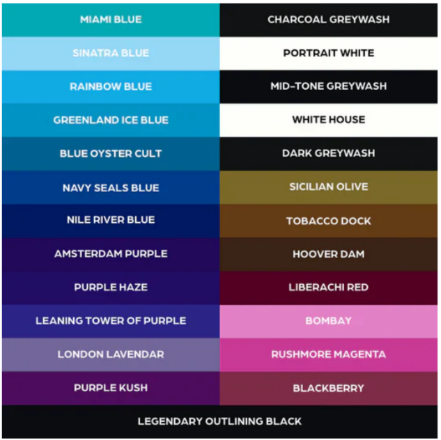 World Famous 50 Color Ink Set (Old Version)