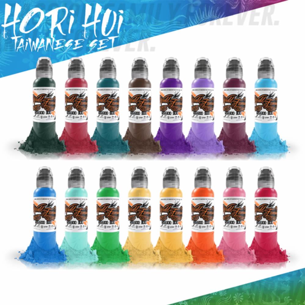 World Famous Ink 16 Color Hori Hoi Taiwanese Set 1oz