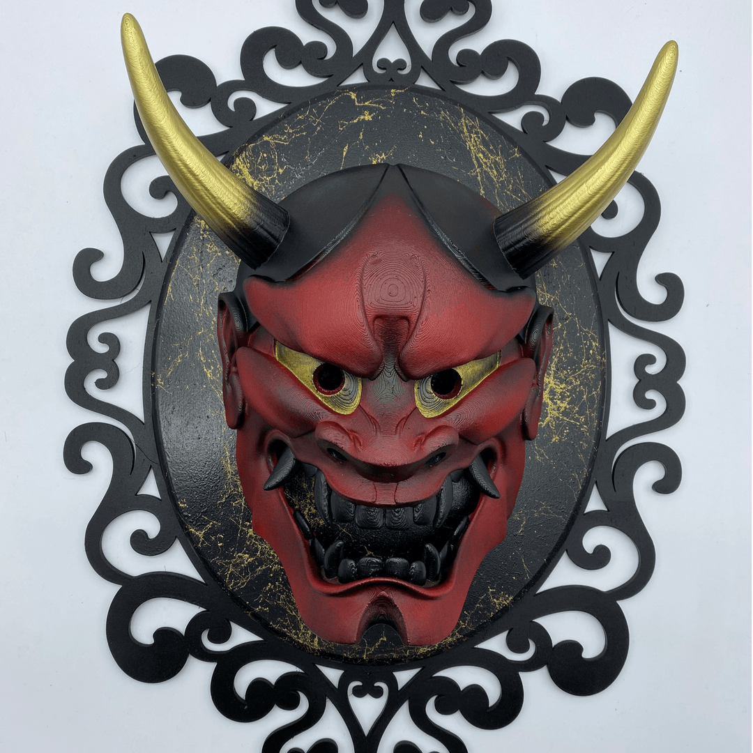 Hannya Mask Red Special Frame - Maple Tattoo Supply