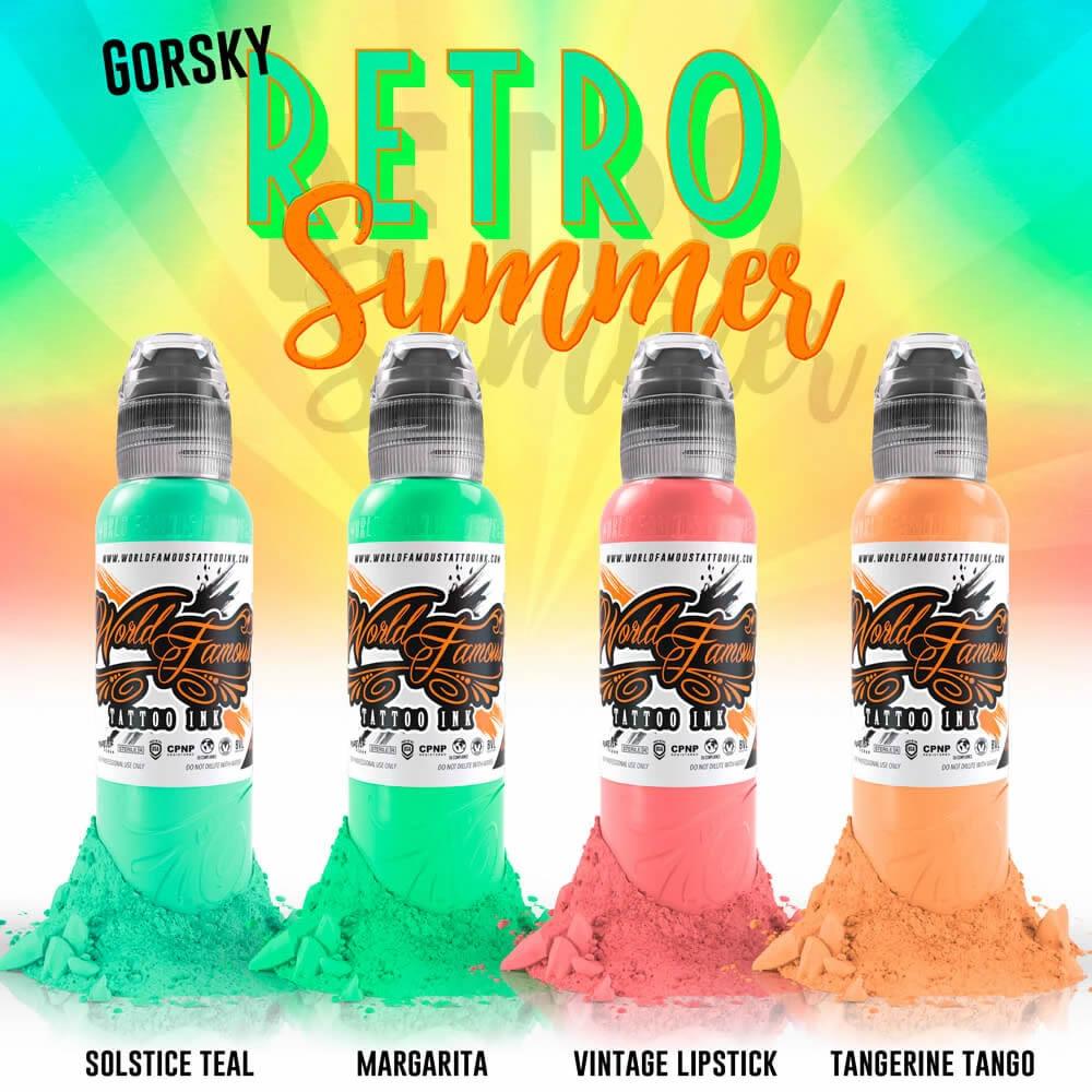 World Famous Ink 4 Color Damian Gorsky Retro Summer Set 1oz