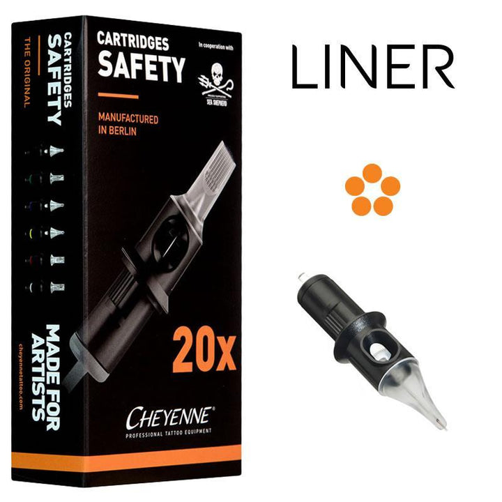 Cheyenne Safety Cartridges - Liner - Maple Tattoo Supply