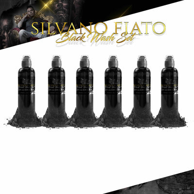 World Famous Ink 6 Bottles Silvano Fiato Black Wash Set