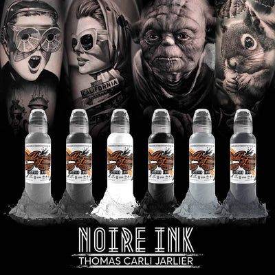 World Famous Ink 6 Bottles Thomas Carli Jarlier Noire Ink Set 1oz