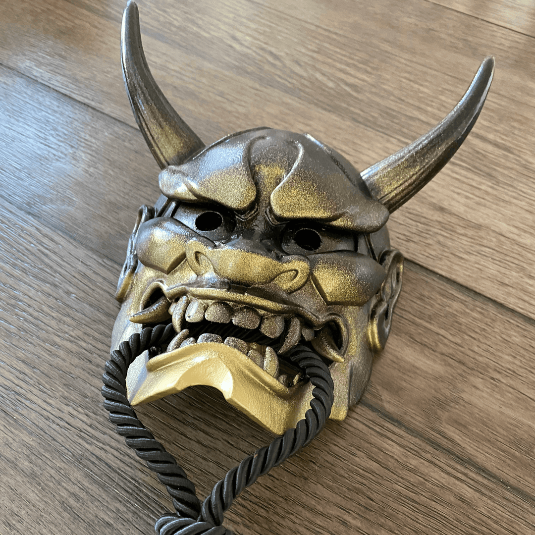 Hannya Mask Gold - Maple Tattoo Supply