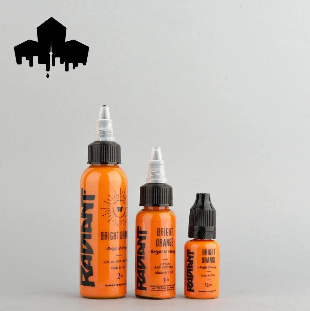 Radiant Bright Orange 1 oz 1/2 oz tattoo ink