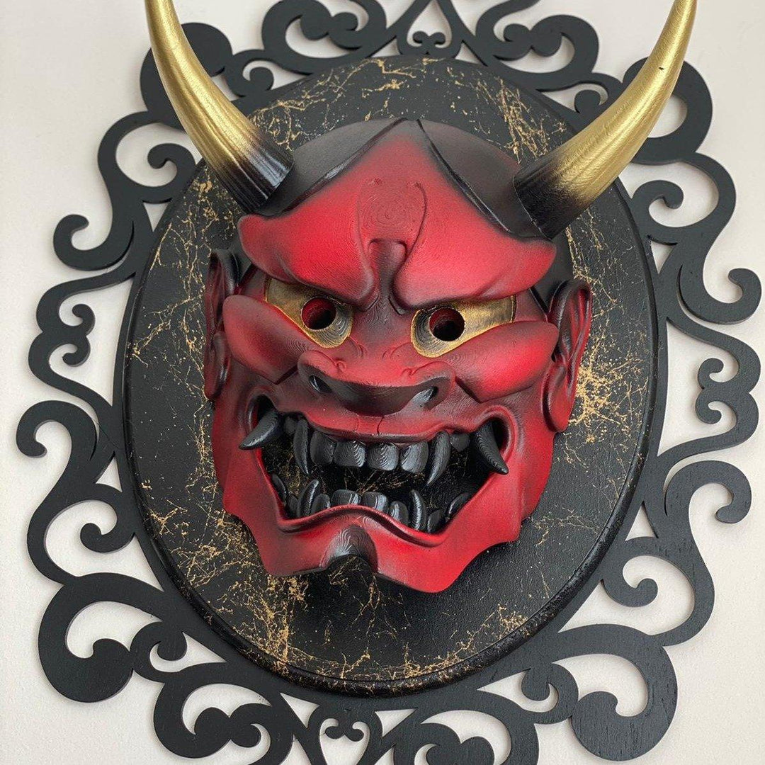 Hannya Mask Red Special Frame - Maple Tattoo Supply