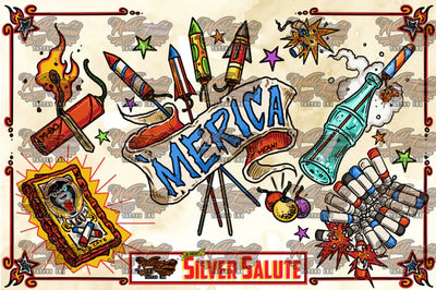 World Famous Lou Rubino's Silver Salute Ink Set - Maple Tattoo Supply