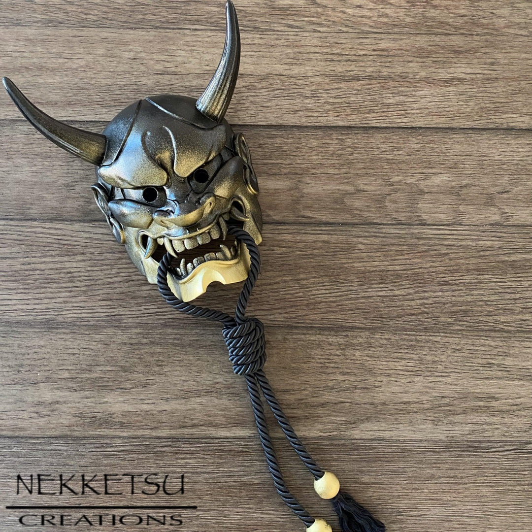 Hannya Mask Gold - Maple Tattoo Supply