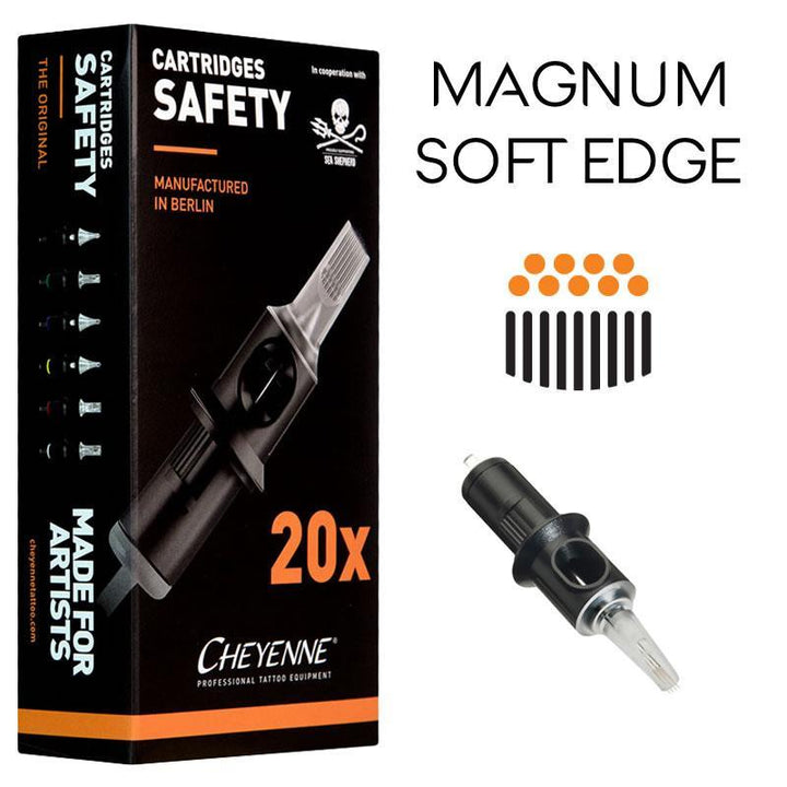 Cheyenne Safety Cartridges - Soft Edge Magnum - Maple Tattoo Supply