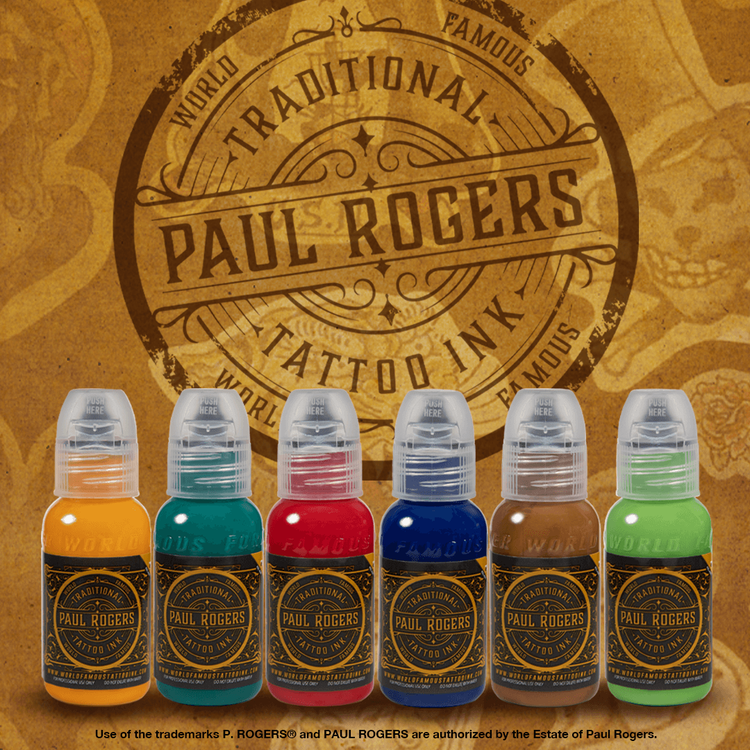 World Famous 6 Color Paul Rogers  Set - Maple Tattoo Supply