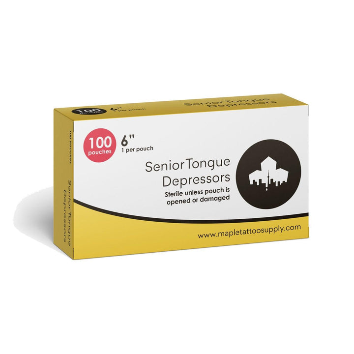 Maple Senior Tongue Depressors - Maple Tattoo Supply