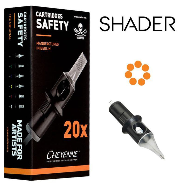 Cheyenne Safety Cartridges - Shader - Maple Tattoo Supply