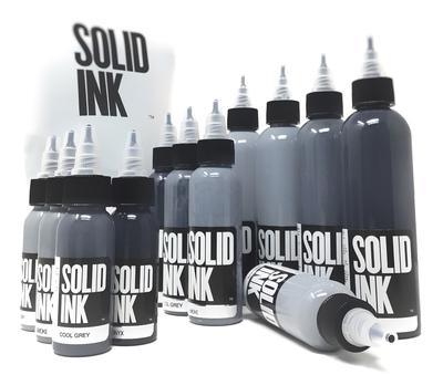 Solid Ink Opaque Grey Set - Maple Tattoo Supply